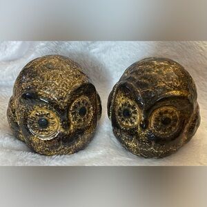 Vintage Owl Salt-n-Pepper Shakers